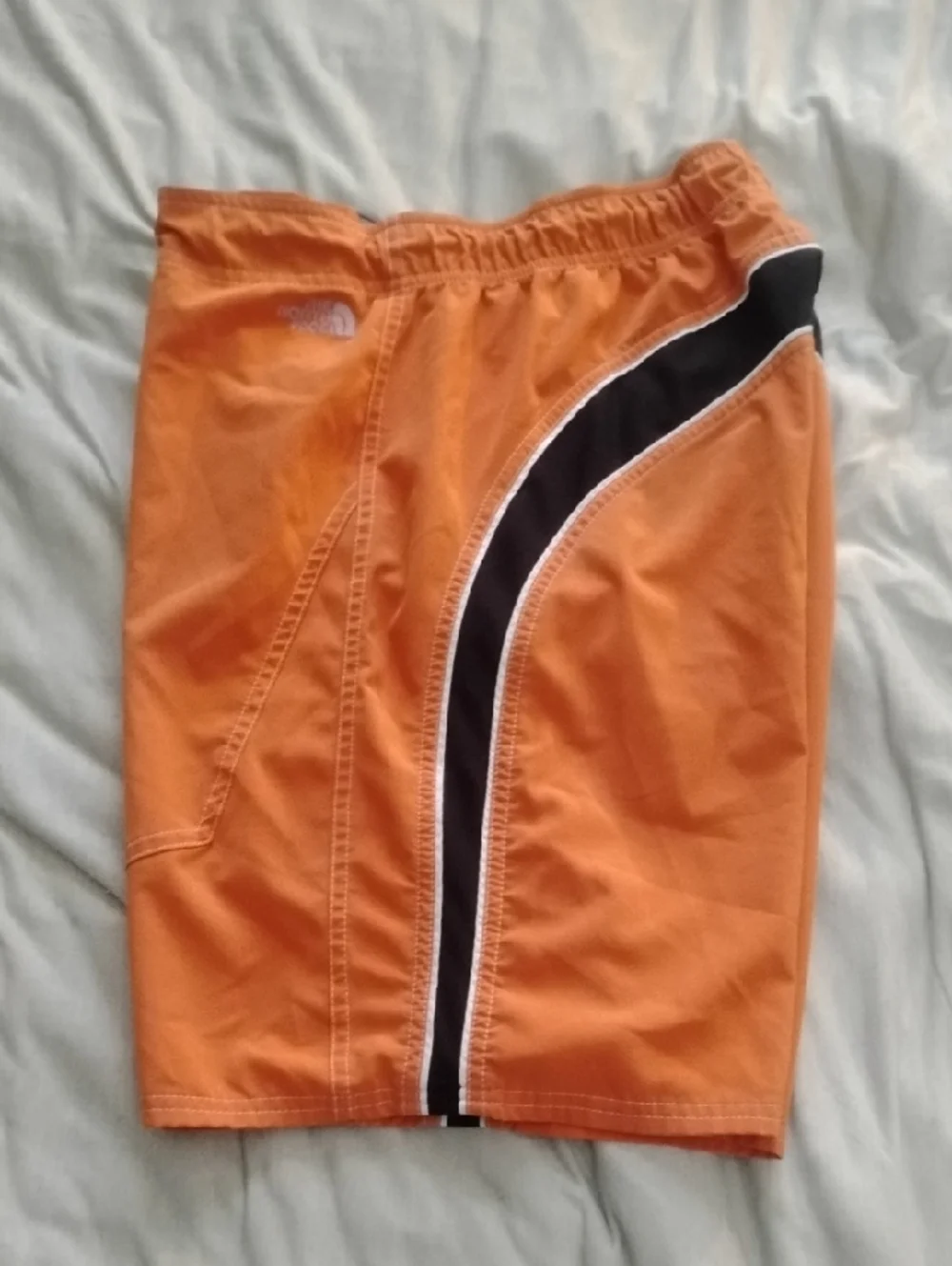 The North Face Orange Men's Swim Board Shorts with Zip Pocket
